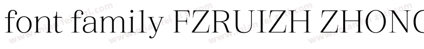 font family FZRUIZH ZHONGJW  GB1 0字体转换